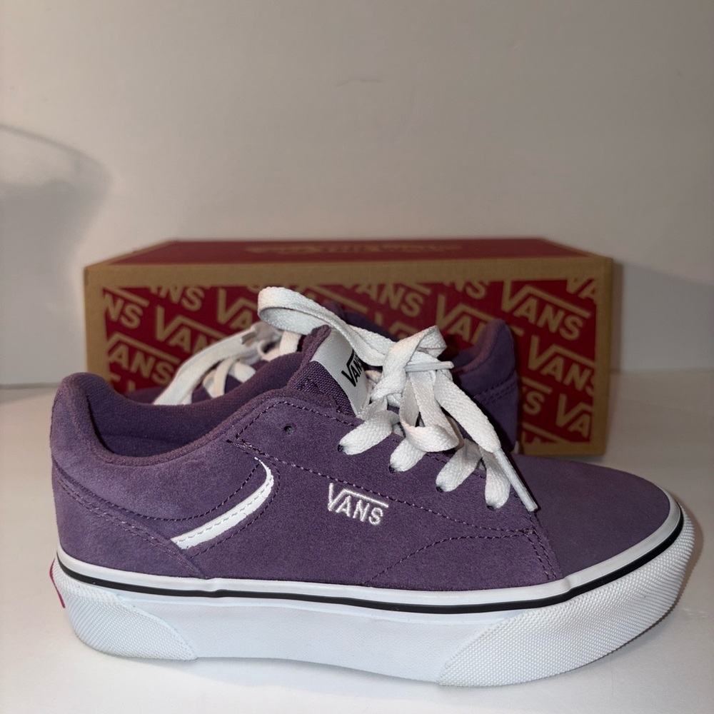 Vans Classic Purple and White Sneakers
